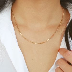 Quinsco BLAIR gold filled box chain necklace 16.5 inches